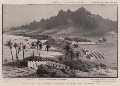 アカシェはナイル遠征の現在の前哨地 作： Charles J. Staniland